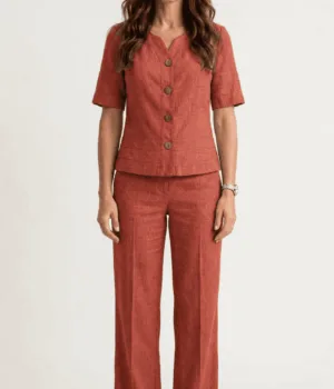 Дамски ленен костюм - За офиса - RenyStyle.bg